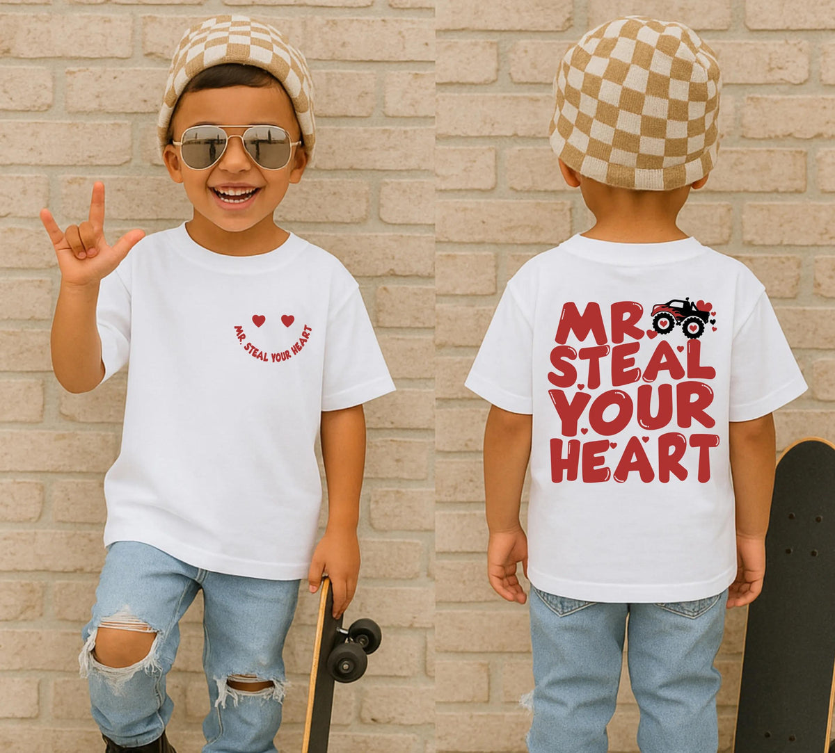 Mr Steal Your Heart Shirt, Valentine's Day Kids Tee, Toddler Valentine Gift Sweater