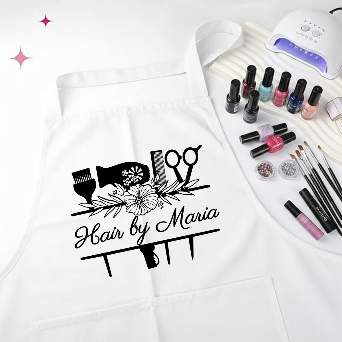 Custom Hairdresser Apron, Beauty Salon Aprons, Hair Stylist Apron, Hairdresser Gift Apron