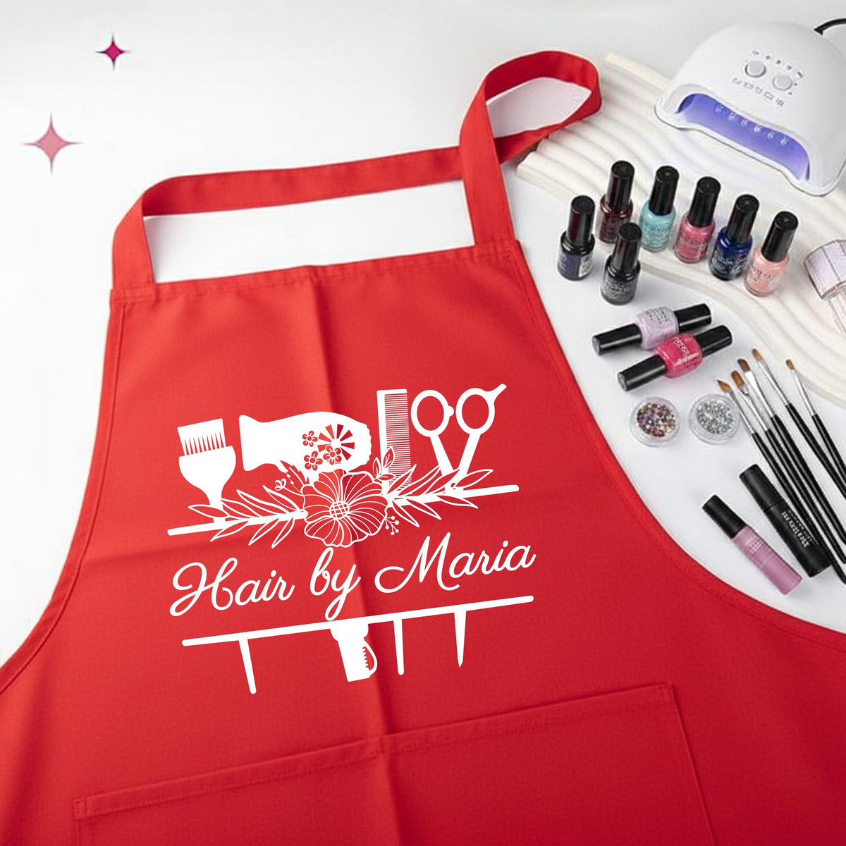 Custom Hairdresser Apron, Beauty Salon Aprons, Hair Stylist Apron, Hairdresser Gift Apron