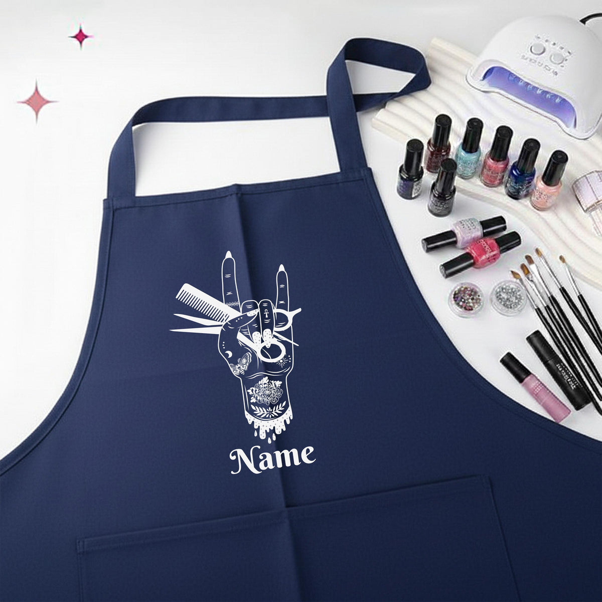 Custom Name Hair Stylist Apron, Funny Beauty Salon Aprons, Hairdresser Gift Apron
