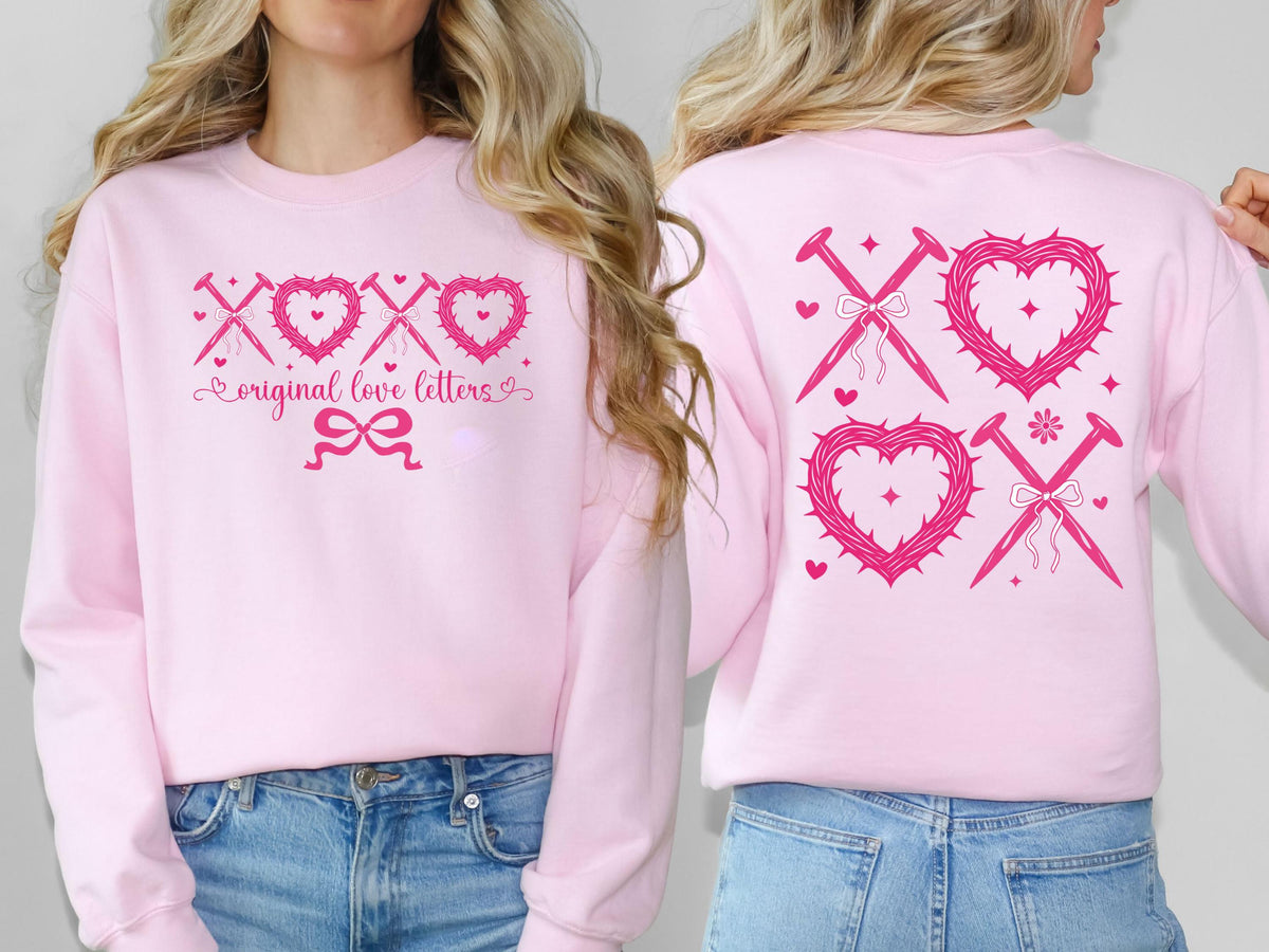 XOXO The Original Love Letters Sweatshirt, Christian Valentines Day Sweater, Jesus Love Hoodie, Faith Based Sweater, Bible Verse Sweater