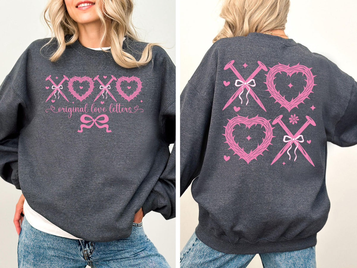 XOXO The Original Love Letters Sweatshirt, Christian Valentines Day Sweater, Jesus Love Hoodie, Faith Based Sweater, Bible Verse Sweater