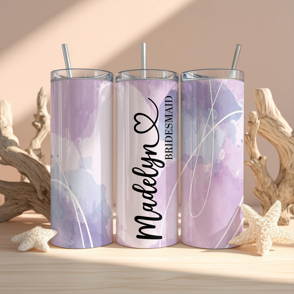 Custom Bride Bridesmaid Tumbler, Personalized Bachelorette Mug