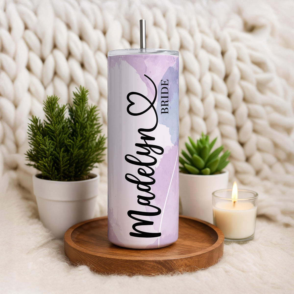 Custom Bride Bridesmaid Tumbler, Personalized Bachelorette Mug