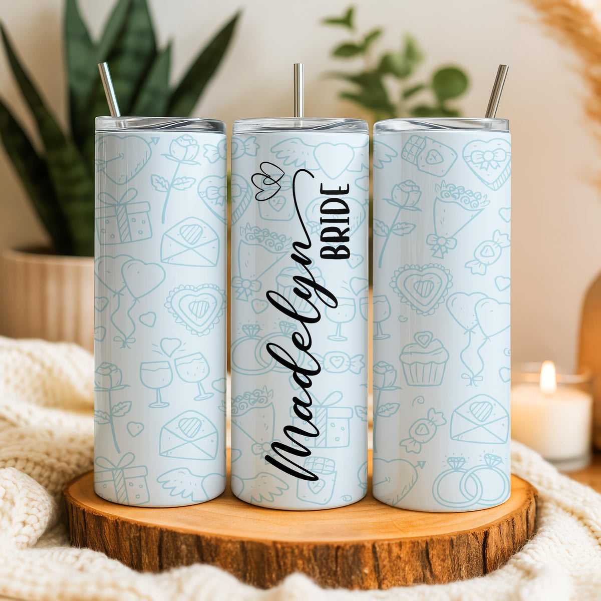 Custom Bachelorette Tumbler, Bridesmaid Tumbler, Personalized Bride Cup, Family Wedding Tumbler