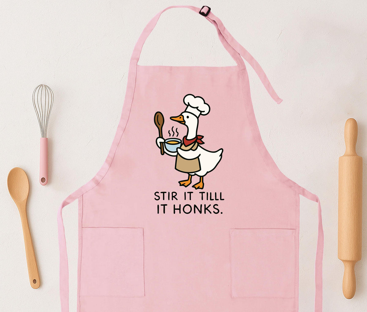 Stir It Till It Honks Apron, Goose Lover Apron, Funny Goose Kitchen Apron, Baking Gift Apron