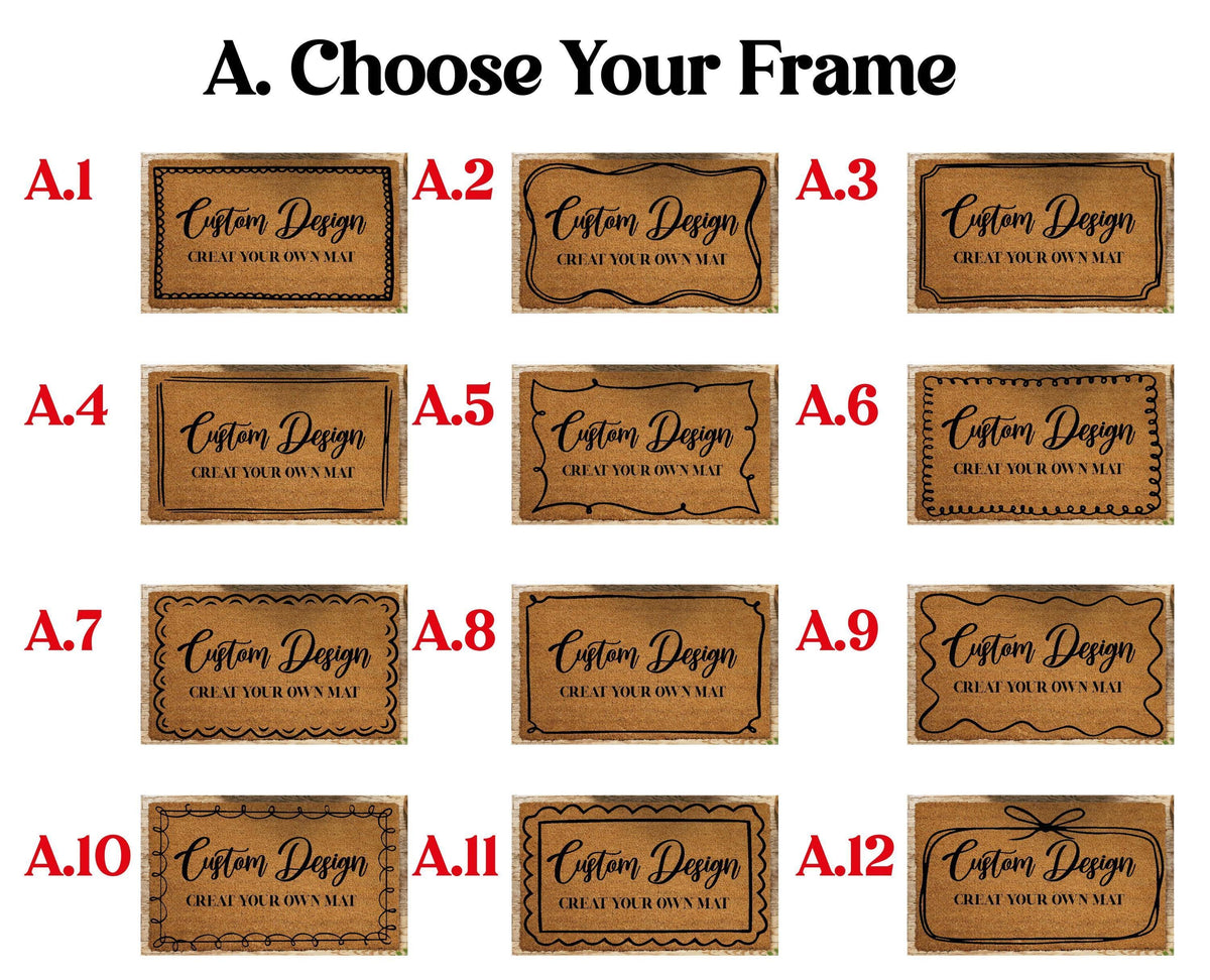 Personalized Family Name Welcome Mat, Custom Door Mat, Custom Home Entrance Rug, New Home Gifts
