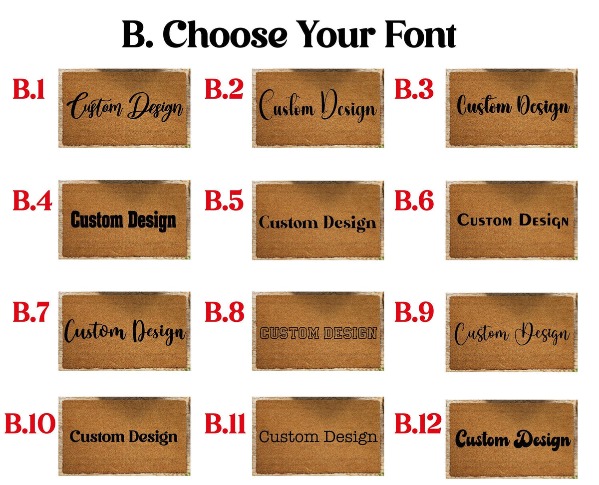 Personalized Family Name Welcome Mat, Custom Door Mat, Custom Home Entrance Rug, New Home Gifts
