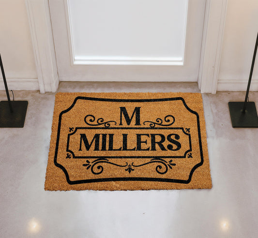 Personalized Family Name Doormat, Custom Welcome Mat, New Home Gift, Housewarming Entry Rug