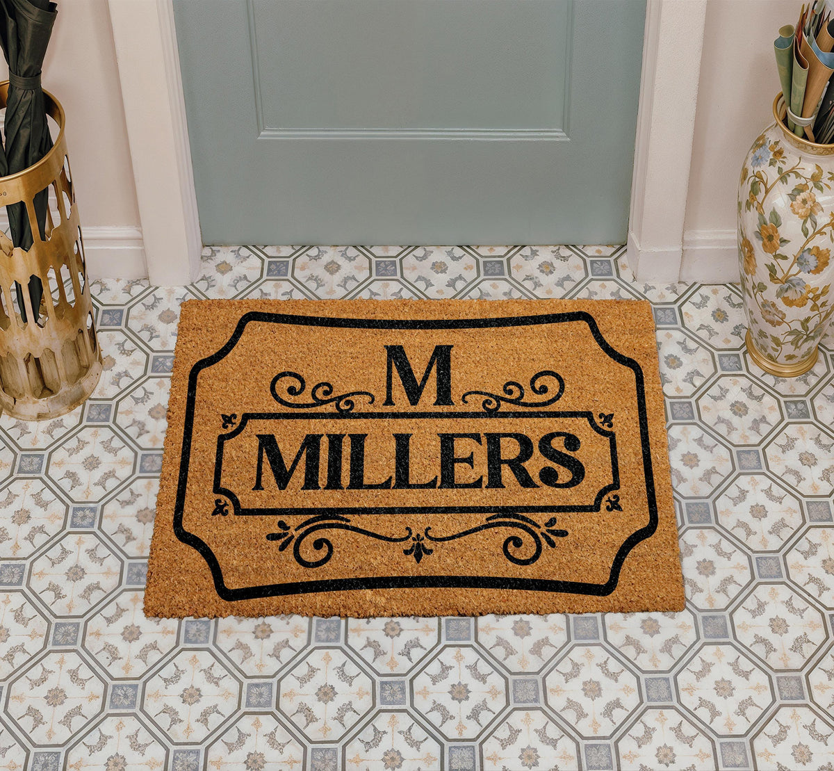 Personalized Family Name Doormat, Custom Welcome Mat, New Home Gift, Housewarming Entry Rug