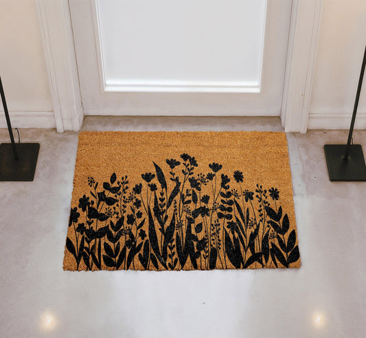 Wildflowers Doormat, Floral Decor Flowers Door Mat, Spring Floral Entryway Mat