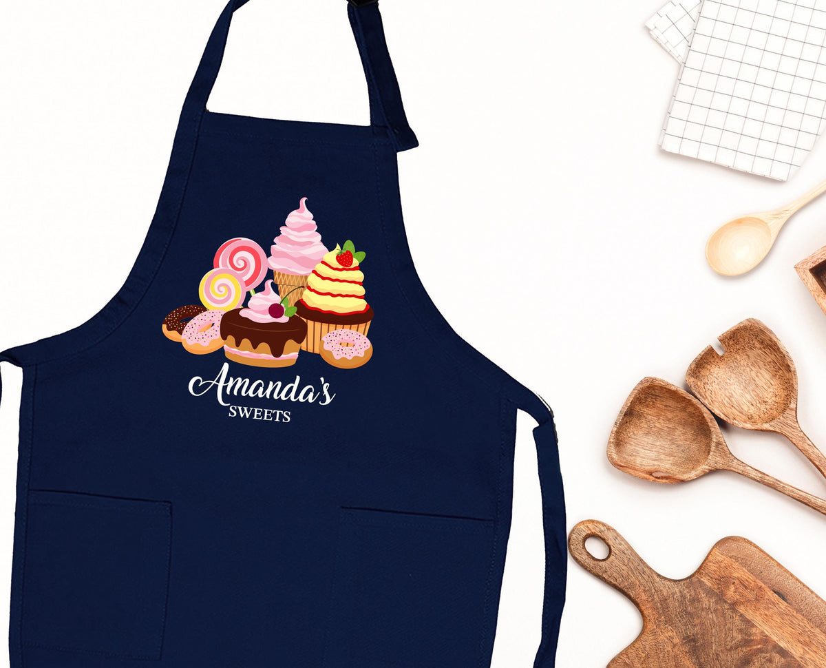 Personalised Pastry Chef Apron, Cooking Lover Gift Apron, Sweet Bakery Apron