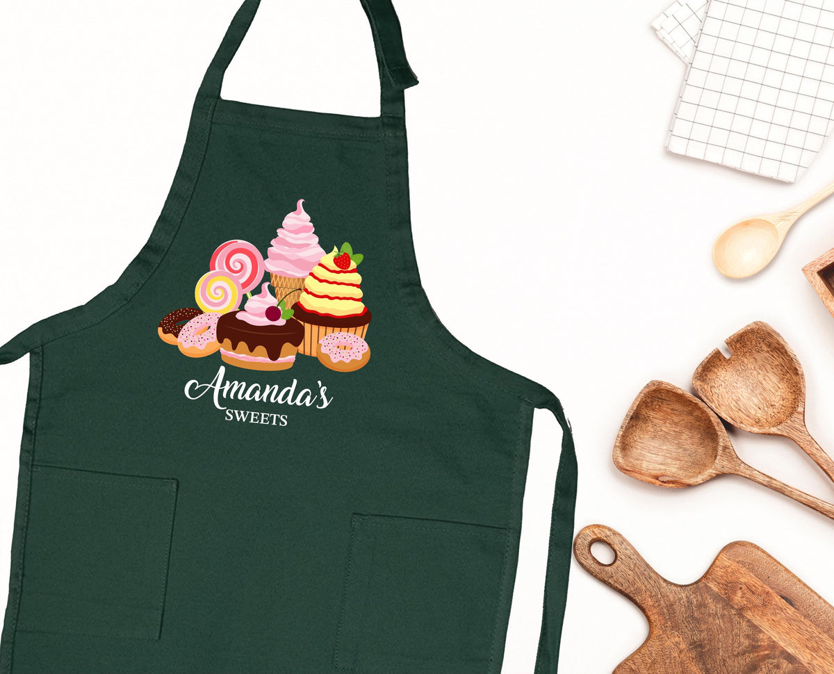 Personalised Pastry Chef Apron, Cooking Lover Gift Apron, Sweet Bakery Apron
