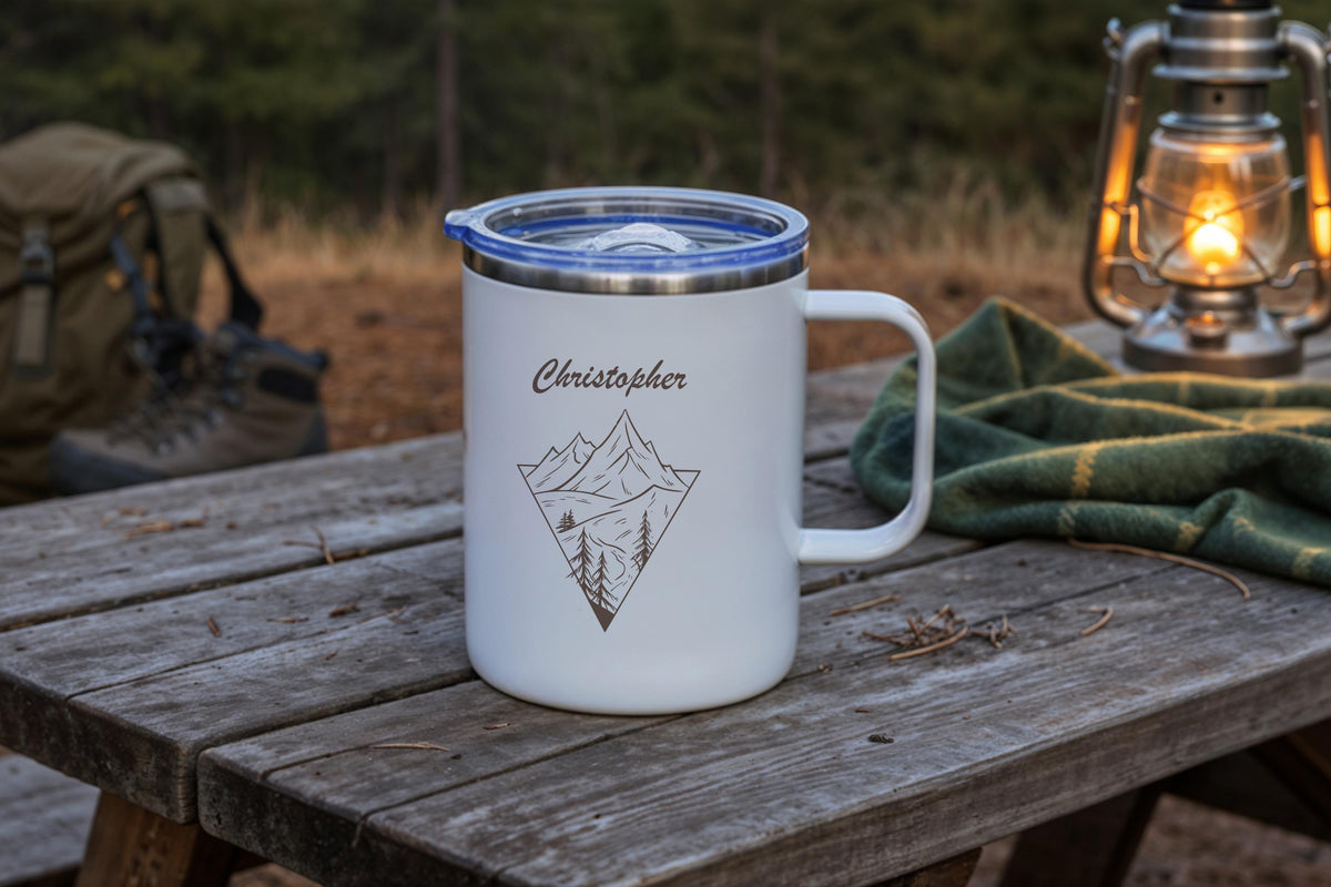 Custom Camping Mug, Personalized Nature Lover Coffee Mug, Hiking Team Mug, Bear Camp Cup