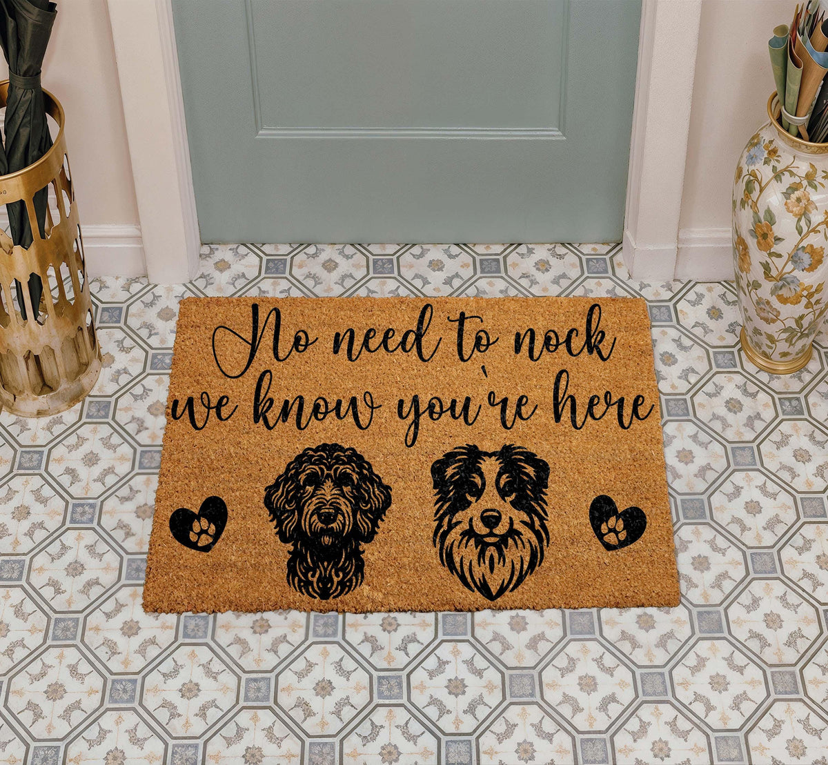 Custom Dog Welcome Mat, Personalized Pet House Doormat, Funny Pet Lover Gift