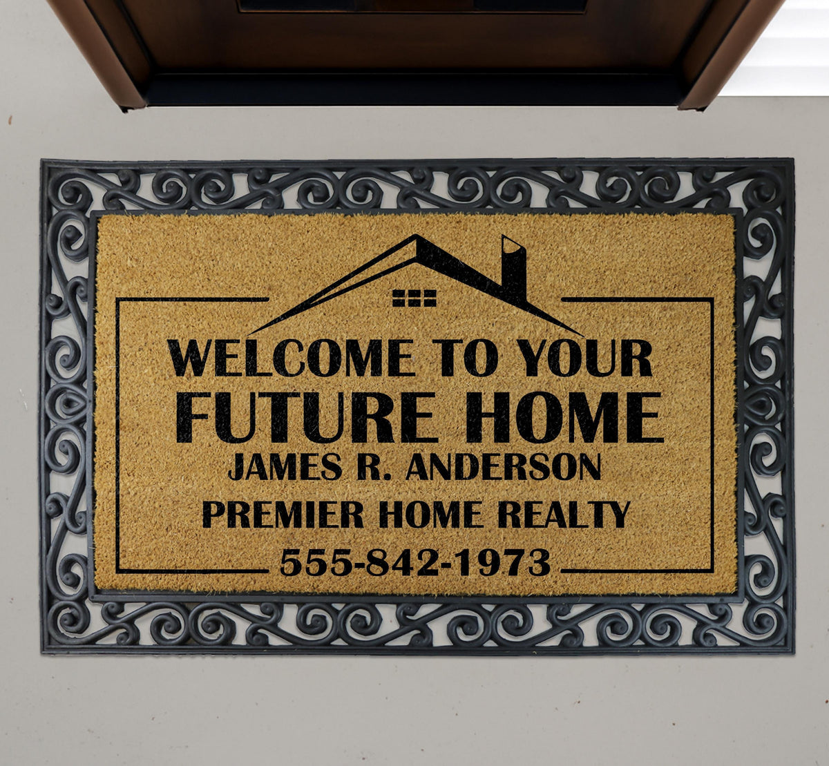 Custom Welcome To Your Future Home Doormat, Custom Real Estate Welcome Mat