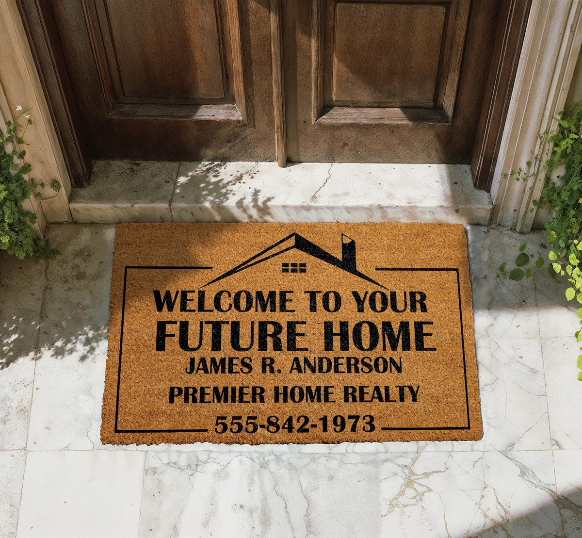 Custom Welcome To Your Future Home Doormat, Custom Real Estate Welcome Mat