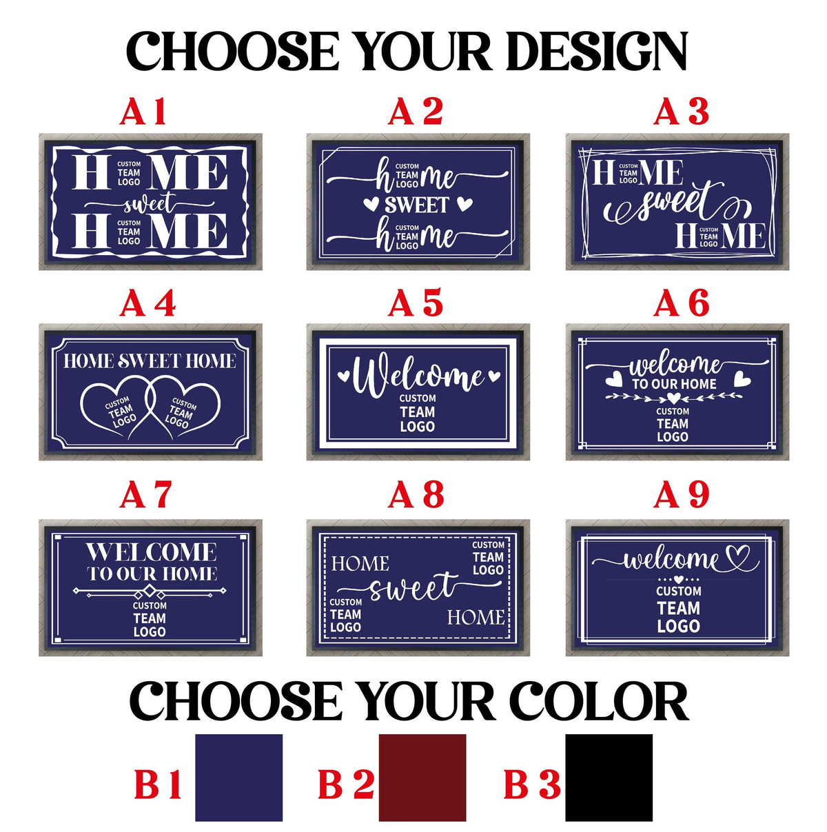 Custom Welcome Logo Entry Doormat, Custom Business Logo Door Mat