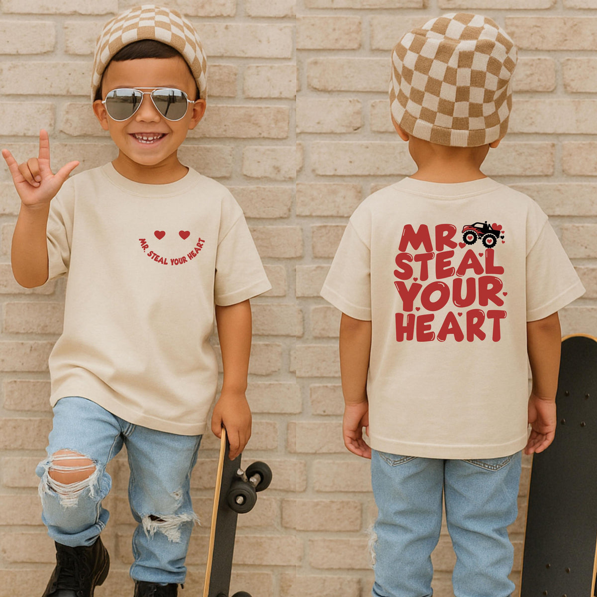 Mr Steal Your Heart Shirt, Valentine's Day Kids Tee, Toddler Valentine Gift Sweater