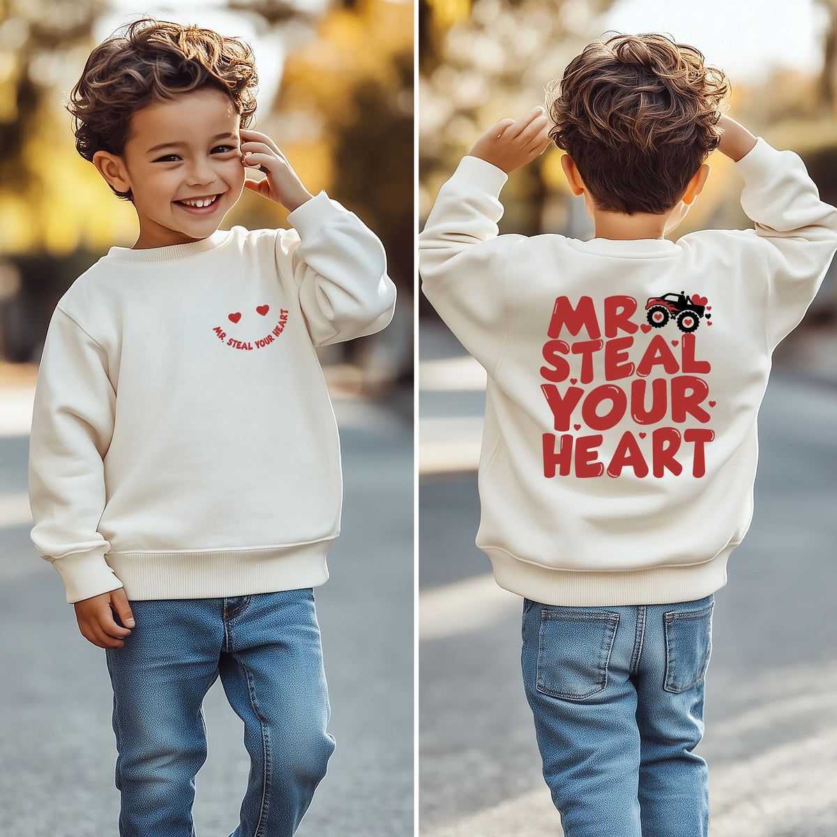 Mr Steal Your Heart Shirt, Valentine's Day Kids Tee, Toddler Valentine Gift Sweater