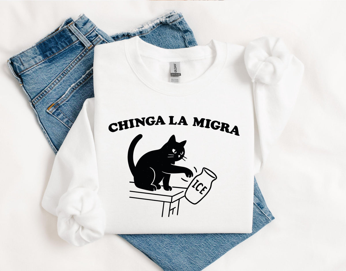 Cat Knocking Over ICE Graphic Shirt