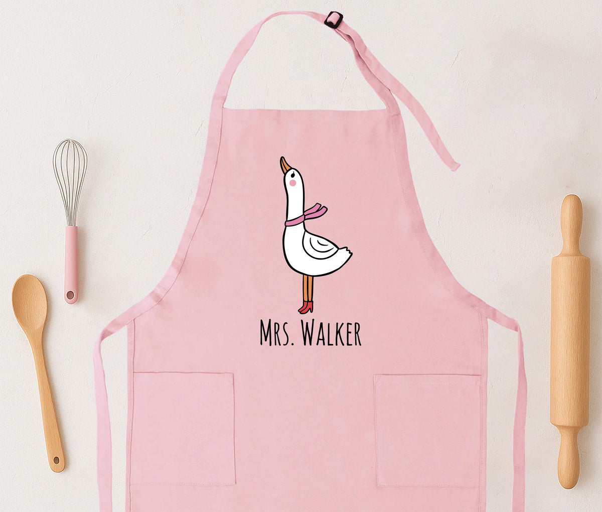 Personalized Couple Matching Aprons, Funny Goose Valentine's Day Apron, Chef Apron Gift for Lovers