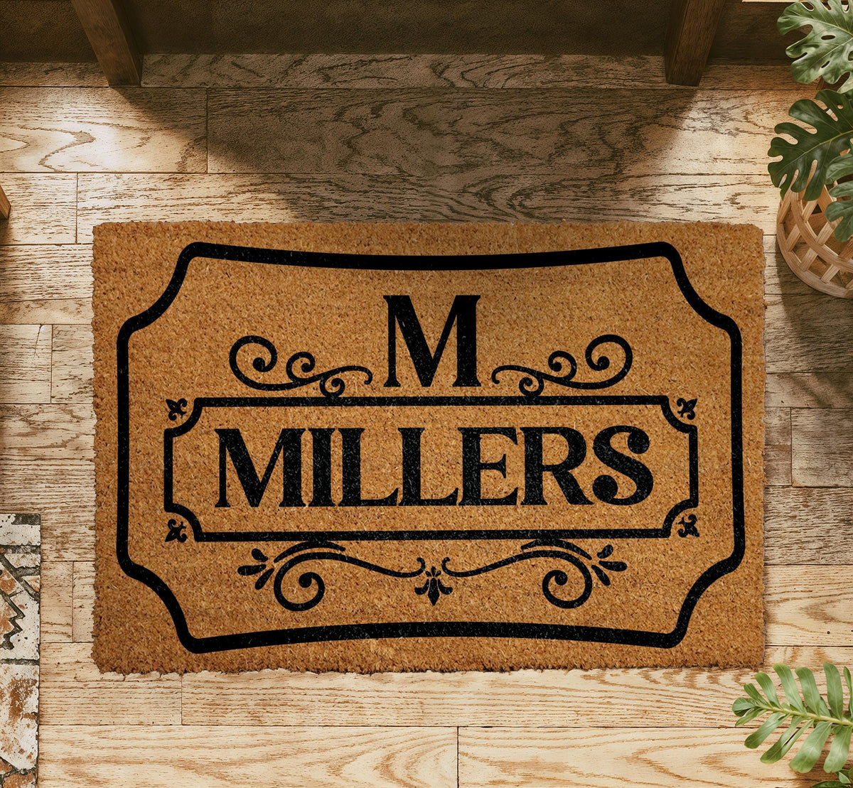 Personalized Family Name Doormat, Custom Welcome Mat, New Home Gift, Housewarming Entry Rug