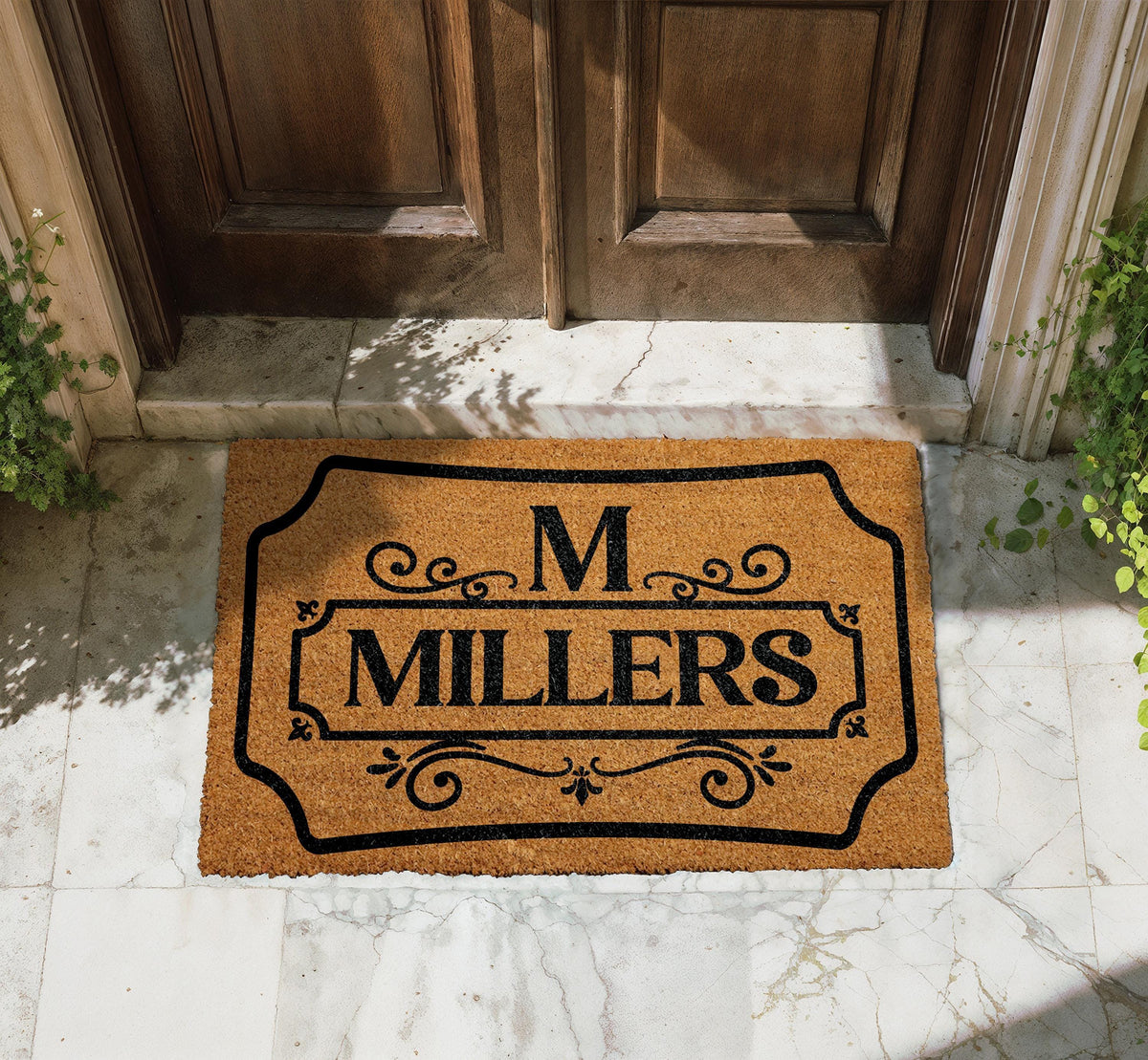 Personalized Family Name Doormat, Custom Welcome Mat, New Home Gift, Housewarming Entry Rug