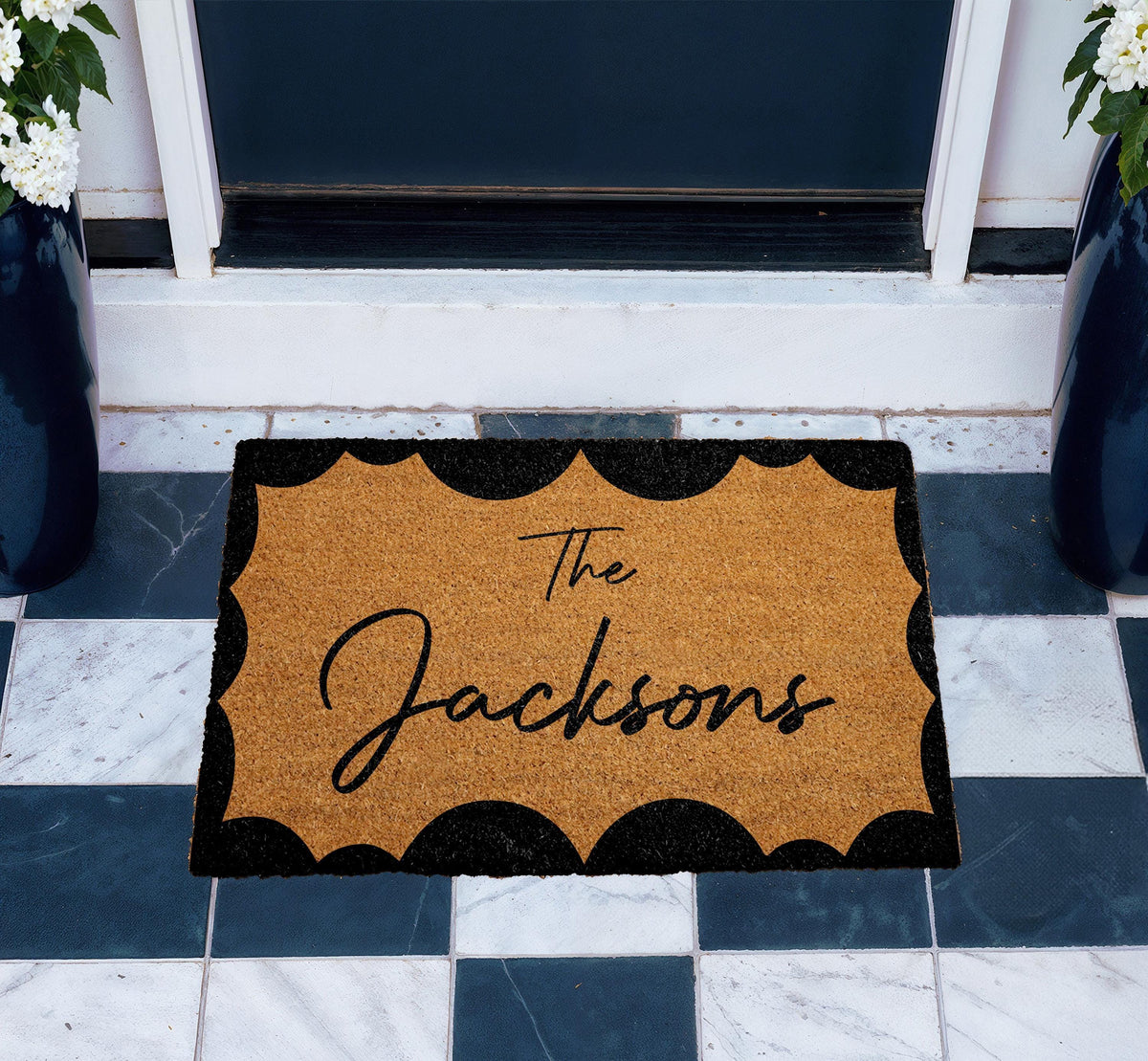 Personalized Coir Doormat, Custom Welcome Door Mat, New Home Decor, Outdoor Porch Rug