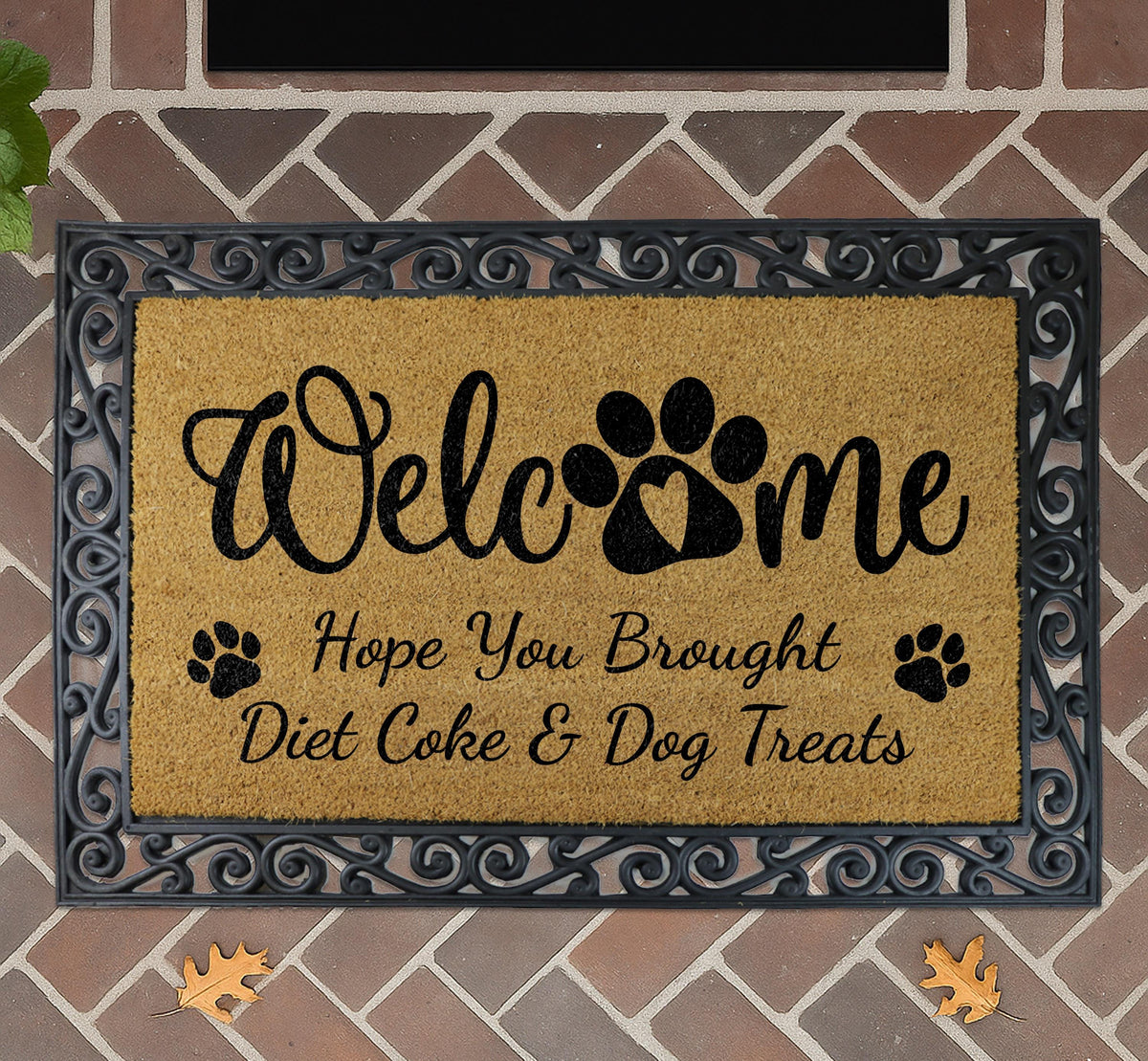 Hope You Brought Diet Coke Dog Treats Welcome Doormat, Funny Dog Welcome Mat, Dog Owner Gift