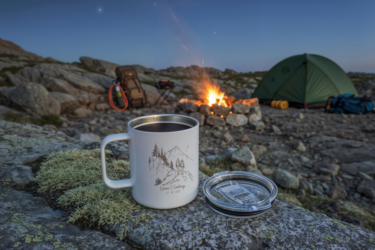 Personalized Adventure Mug, Custom Hiker Lovers Camp Mug, Unique Outdoor Camping Gift
