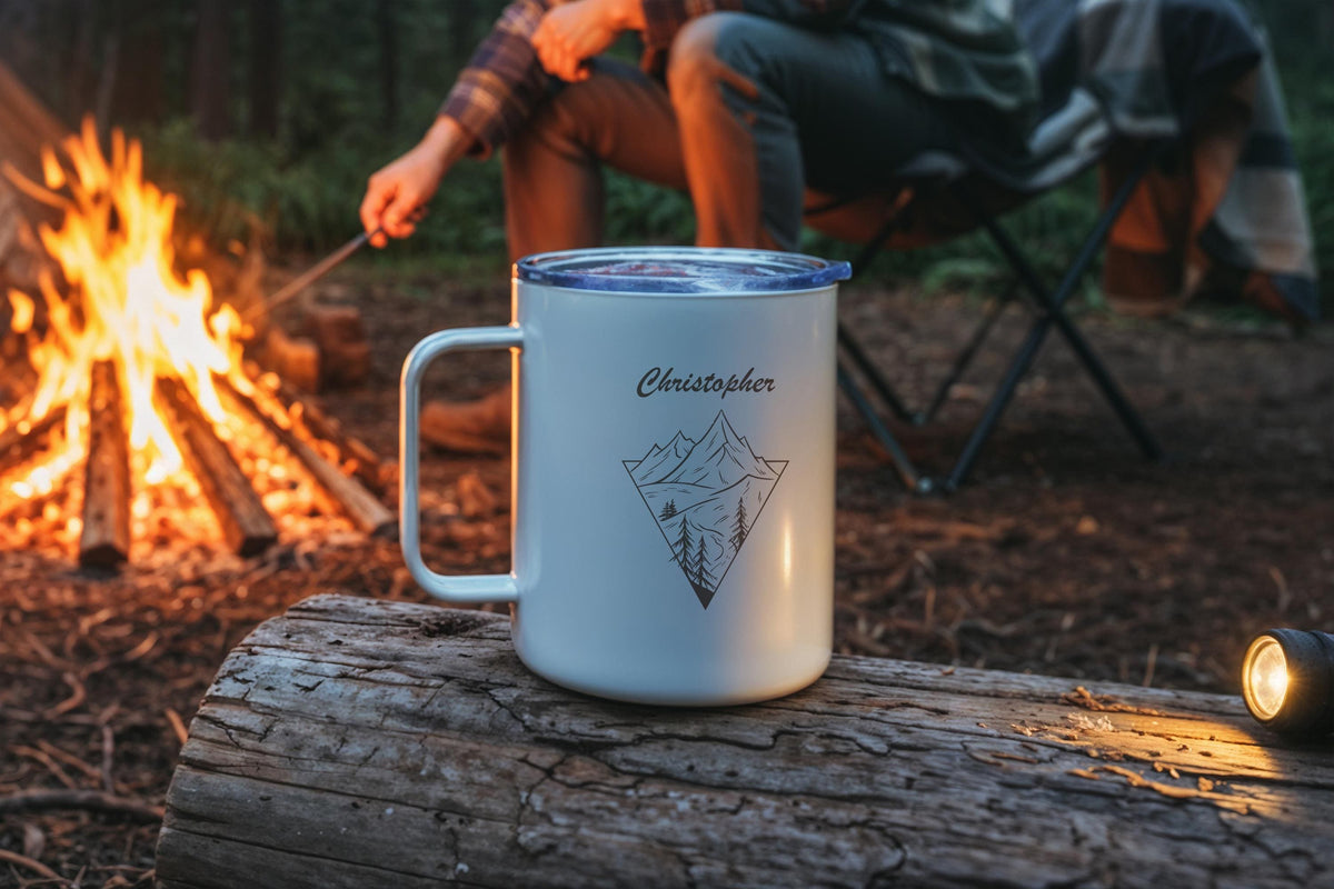 Custom Camping Mug, Personalized Nature Lover Coffee Mug, Hiking Team Mug, Bear Camp Cup