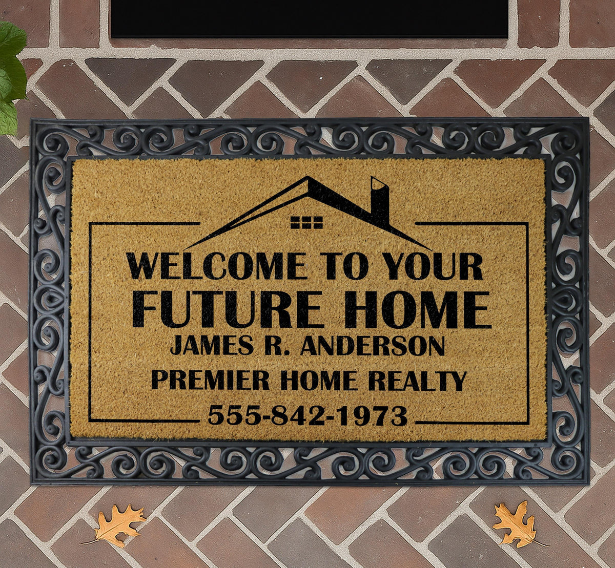 Custom Welcome To Your Future Home Doormat, Custom Real Estate Welcome Mat