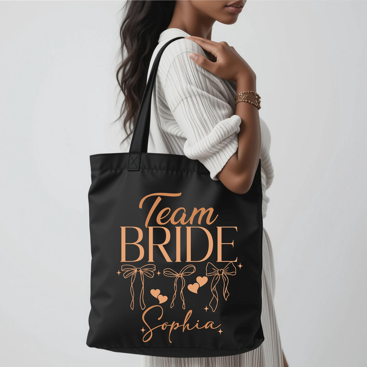 Personalized Team Bride Tote Bag, Bachelorette Party Canvas Bag, Custom Wedding Party Bag, Bridesmaid Proposal Tote Bag, Bridal Party Gift