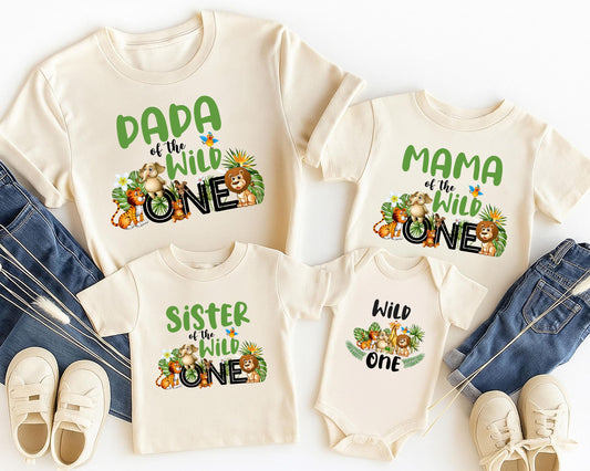 Wild One Family Shirt, Custom 1st Birthday T-shirt, Mama & Dada Birthday Tee