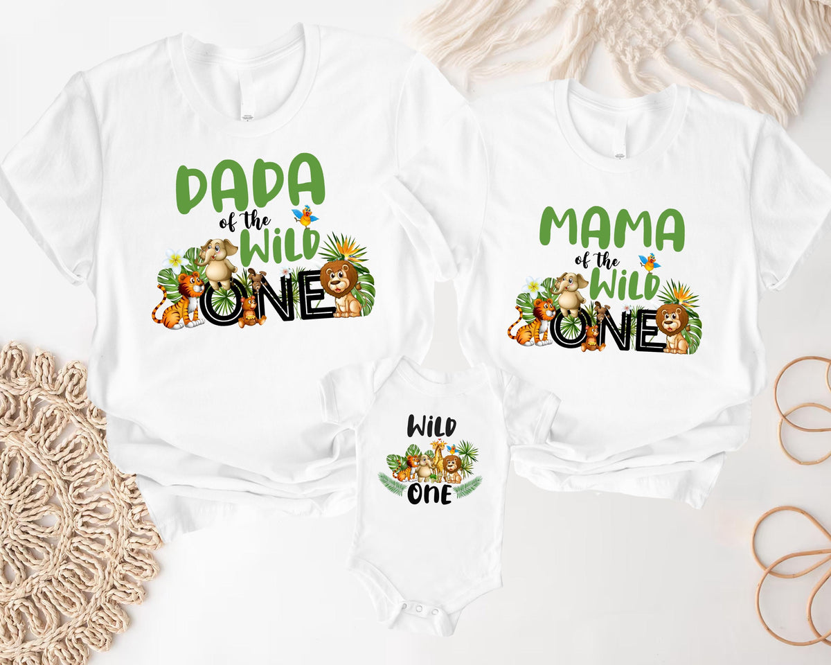 Wild One Family Shirt, Custom 1st Birthday T-shirt, Mama & Dada Birthday Tee