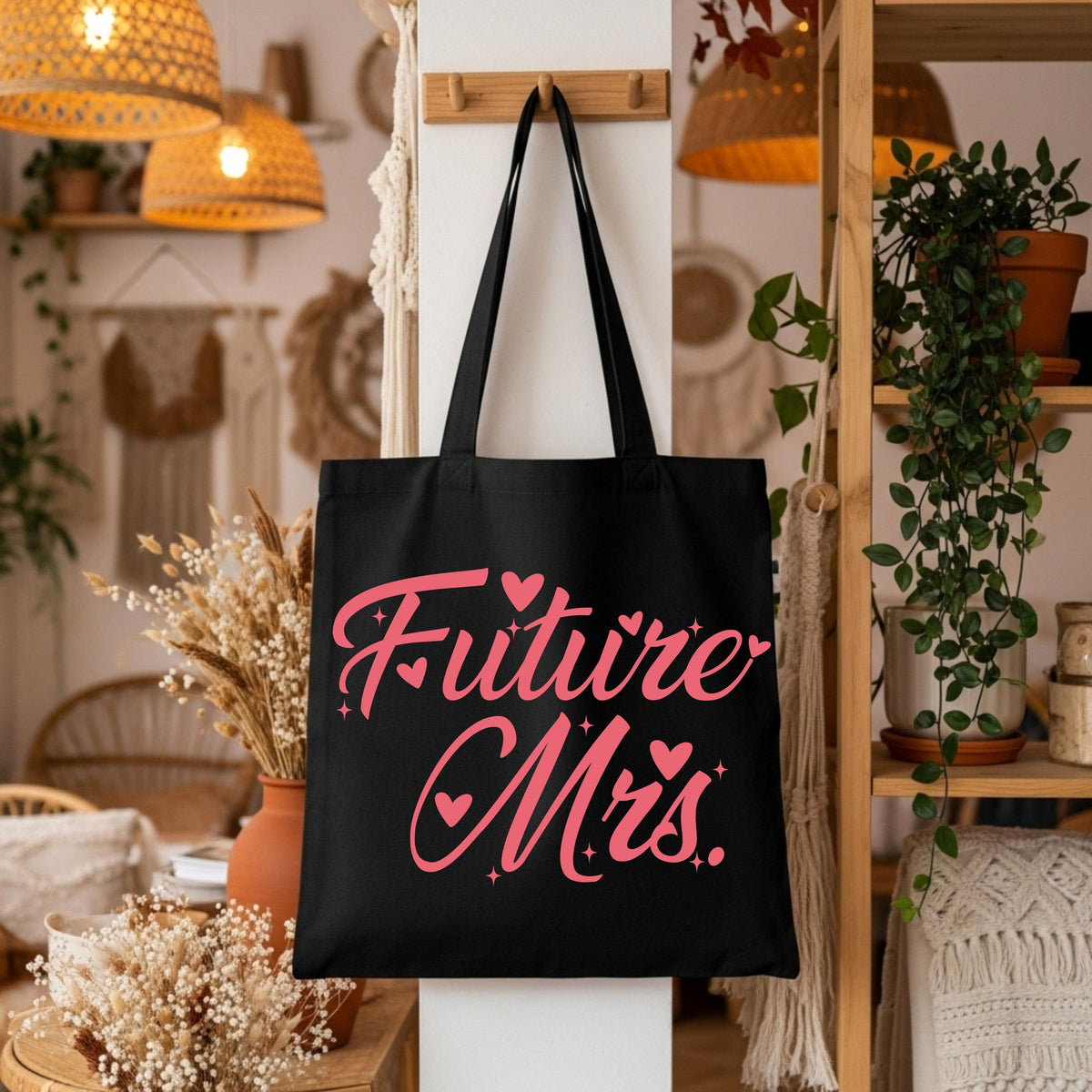 Future Mrs Tote Bag, Custom Engagement Canvas Bag, Personalized Bride Tote, Engagement Gift For Anniversary, Newly Engaged Gift, Wedding Bag
