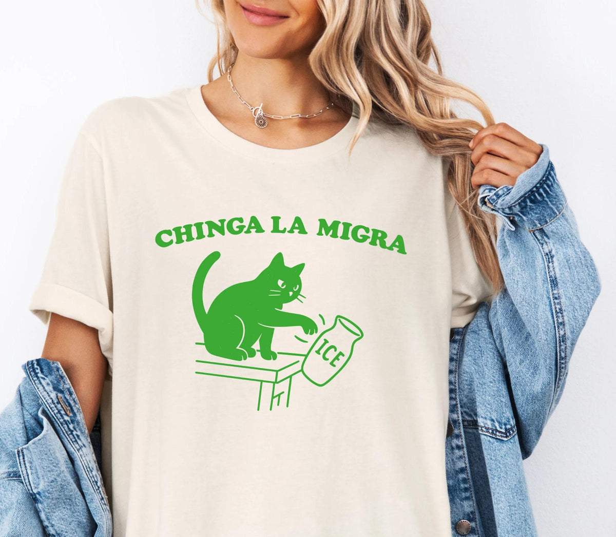 Cat Knocking Over ICE Graphic Shirt