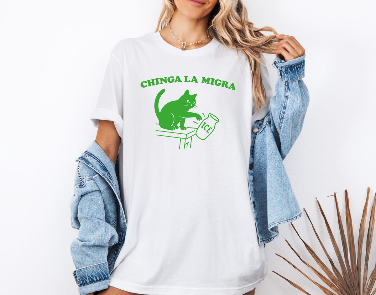 Cat Knocking Over ICE Graphic Shirt