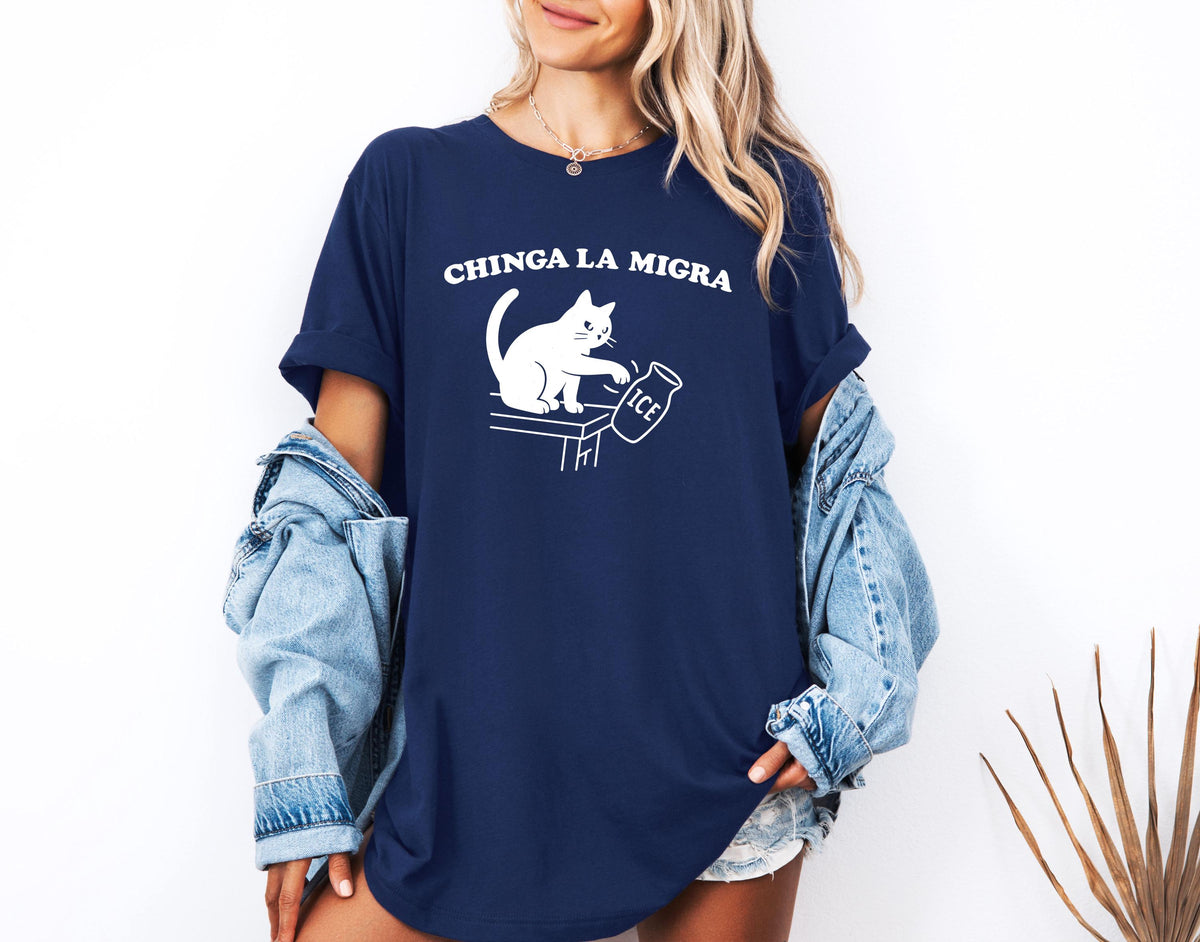 Cat Knocking Over ICE Graphic Shirt