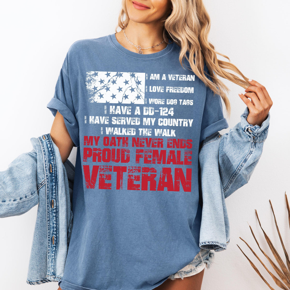Comfort Colors® Proud Female Veteran Shirt, Veteran Day T-shirt, Veteran Woman Tees