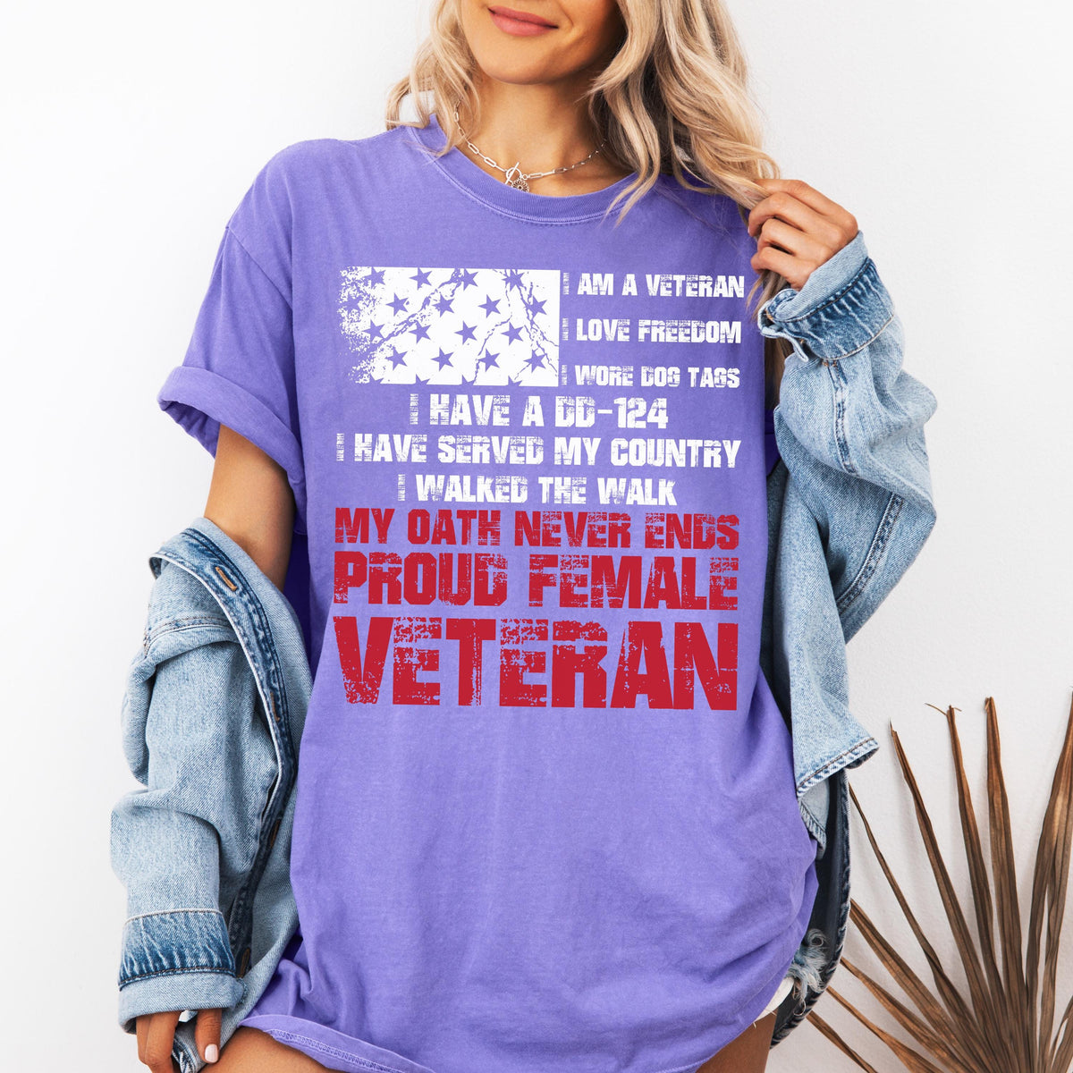 Comfort Colors® Proud Female Veteran Shirt, Veteran Day T-shirt, Veteran Woman Tees