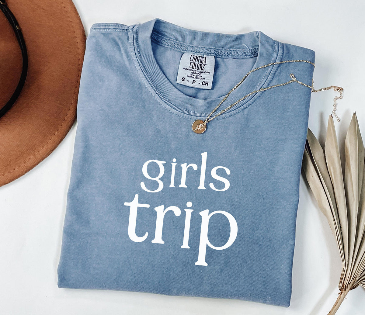 Comfort Colors® Girls Trip Shirt, Girls Weekend Shirt, Girls Night Out Shirt, Women Vacation Matching Shirt, Girls Holiday Long Sleeve Shirt