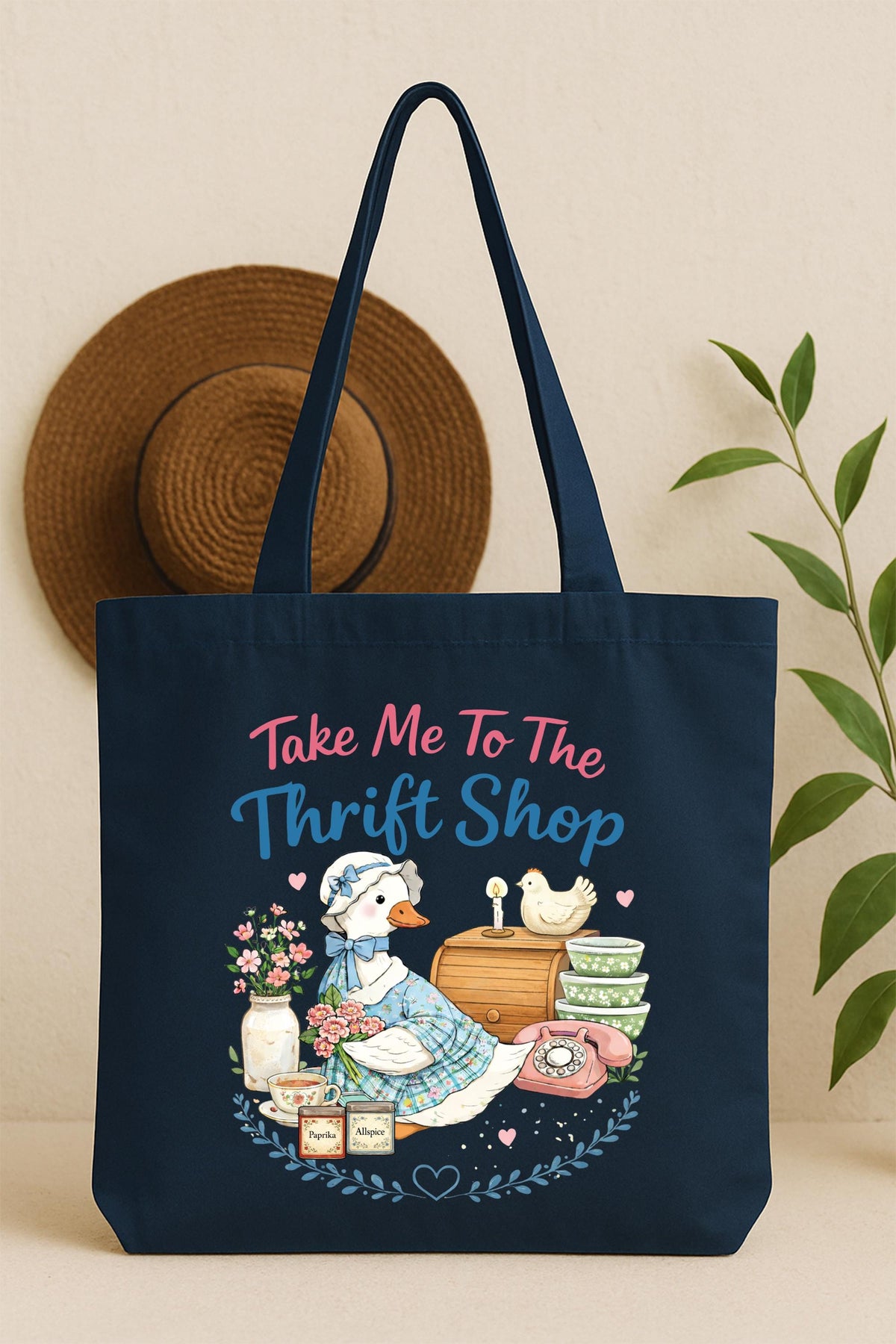Take Me to the Thrift Shop Tote Bag, Thrift Store Lover Gift Tote, Funny Shopping Lover Tote Bag