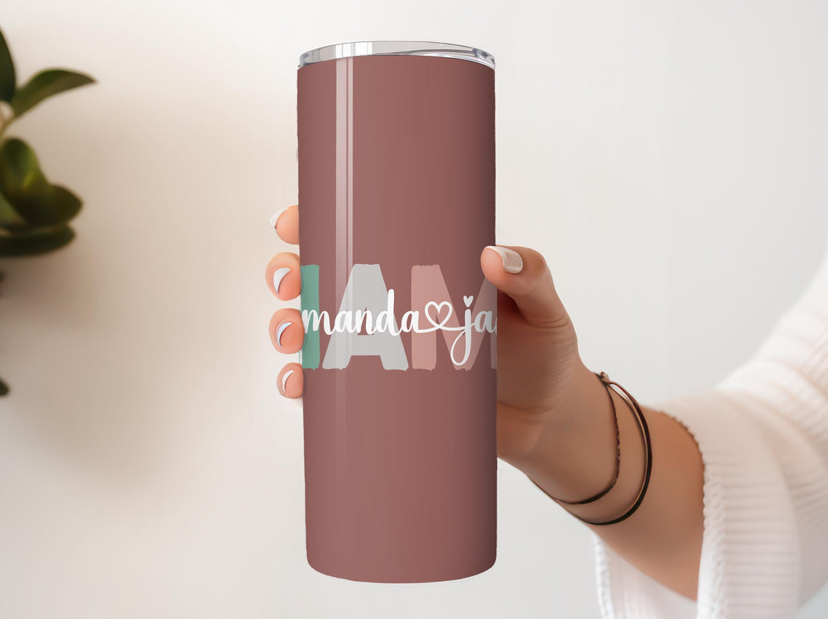 Personalized Mama Tumbler With Kids Names, Custom Mom Travel Coffee Tumbler