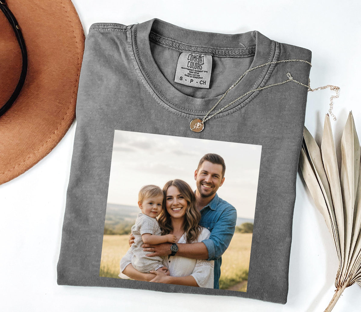 Comfort Colors® Custom Photo Shirt, Family Picture Tee, Personalized Mother's Day Gift Crewneck