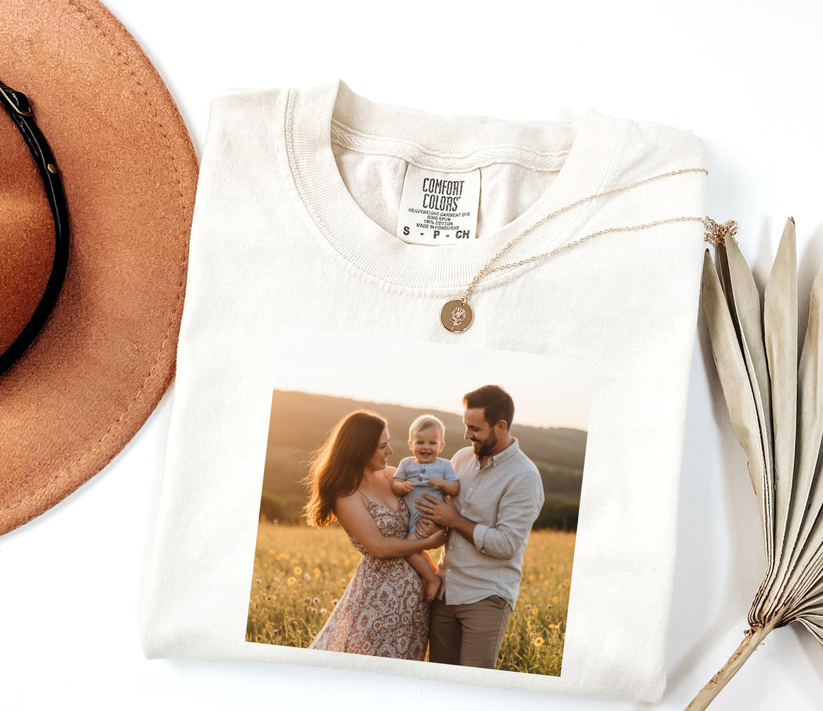 Comfort Colors® Custom Photo Shirt, Family Picture Tee, Personalized Mother's Day Gift Crewneck