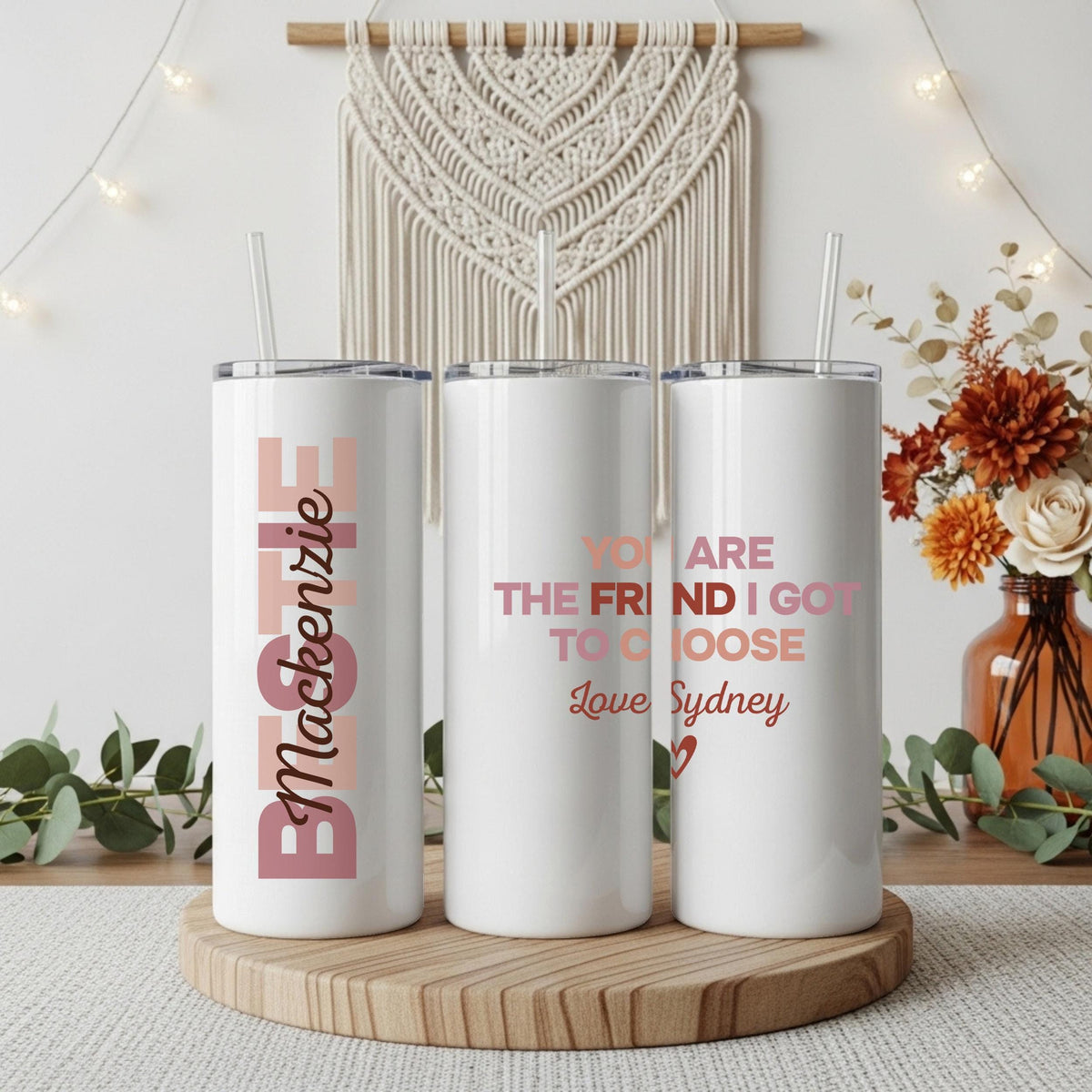 You Are The Friend I Got To Choose Coffee Tumbler, Personalized Besties Name Cup