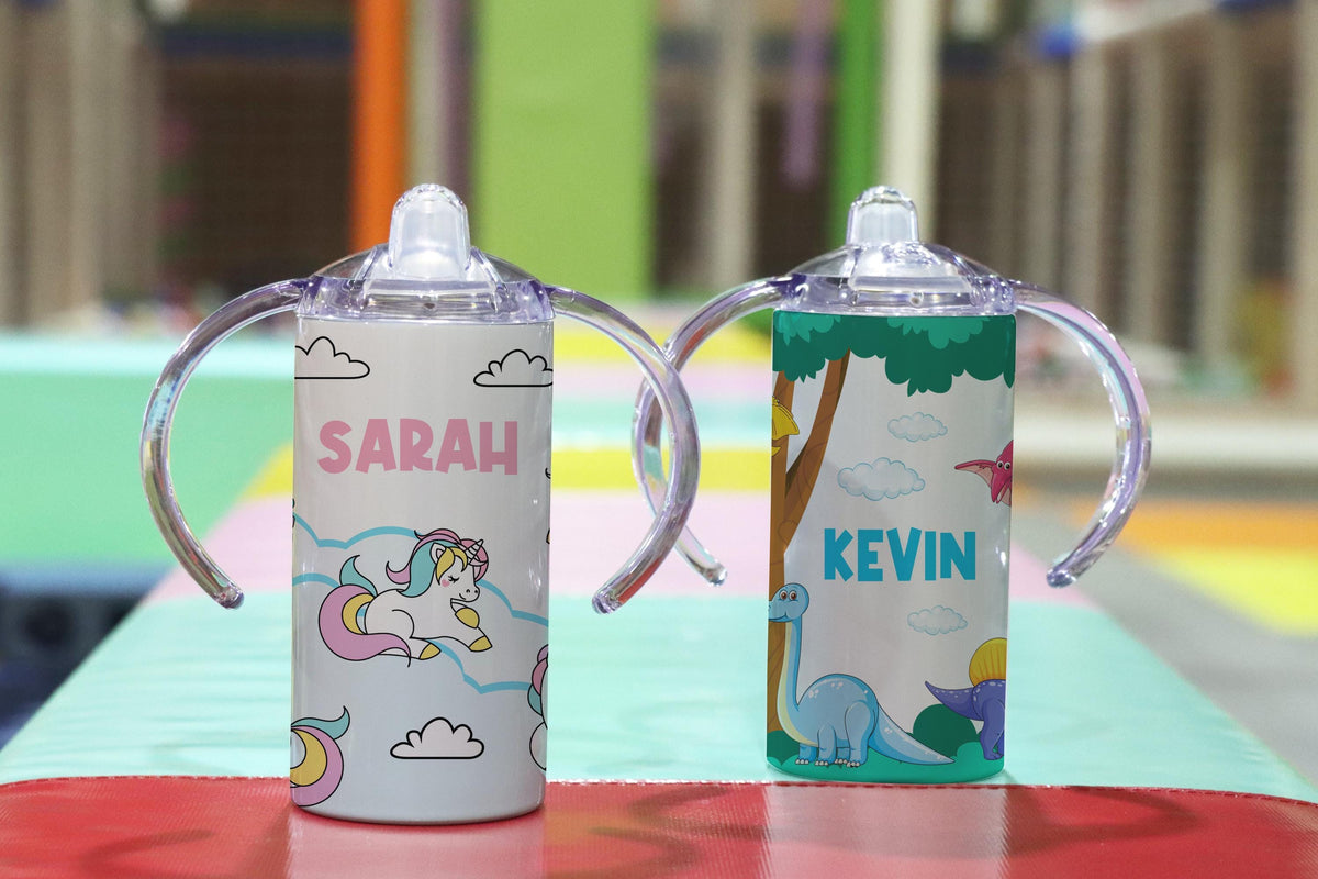 Custom Kids Tumbler With Straw, Farm Animals Toddler Cup, Unicorn Kids Drinkware