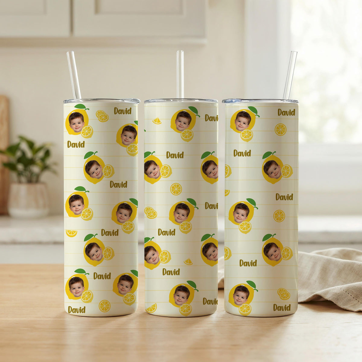 Custom Photo Tumbler, Personalized Kids Face Cup, Mother's Day Drinkware Gift